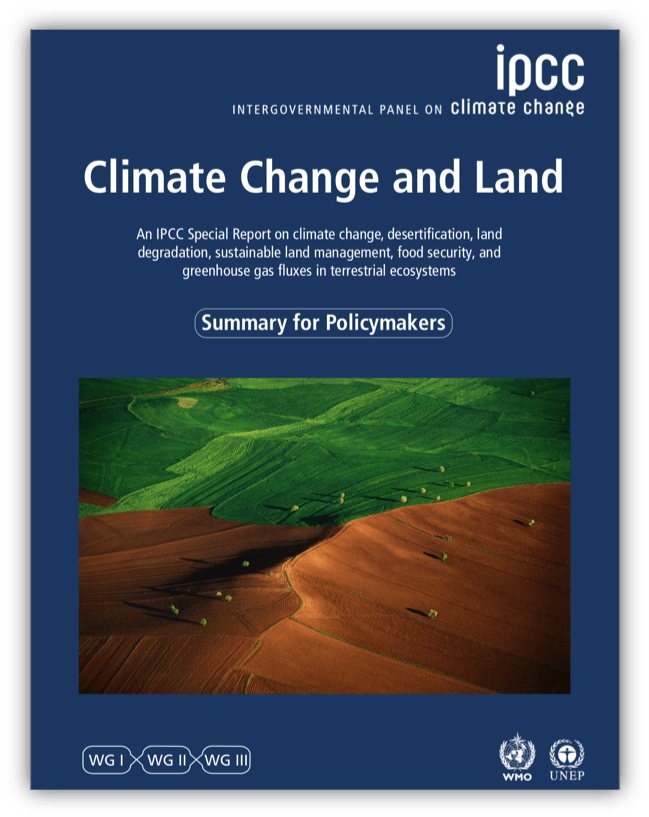 I P C C Climate Changeand Land Summary Report Cover PNG