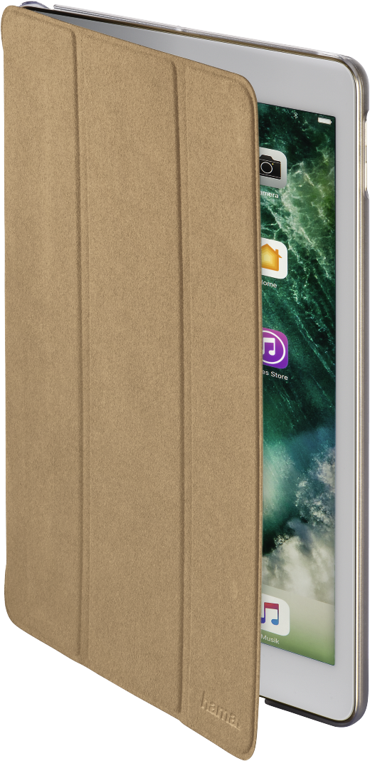 I Pad Prowith Brown Smart Cover PNG