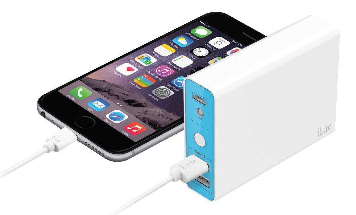 I Phone Chargingwith Portable Battery Pack PNG