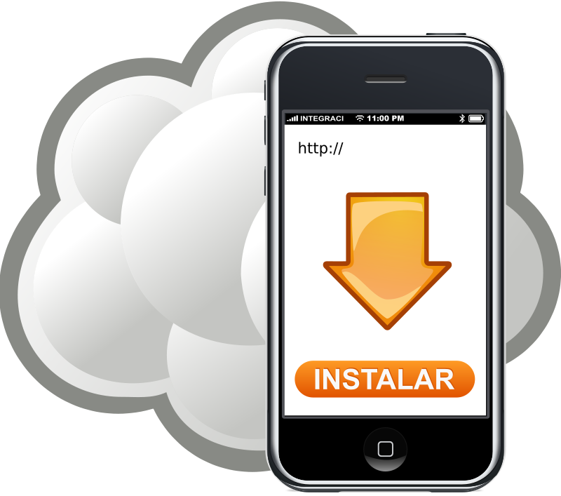 I Phone Cloud Download Installation PNG