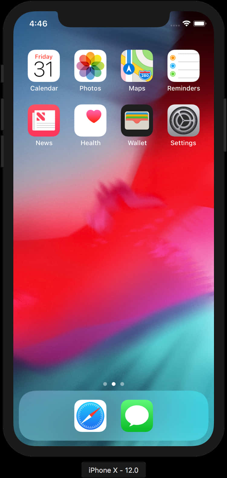 I Phone X Home Screen Display PNG