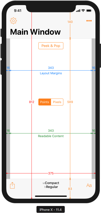 I Phone X Interface Layout Guide PNG