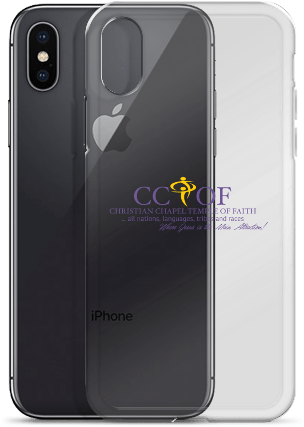 I Phone Xwith Clear Caseand Logo PNG