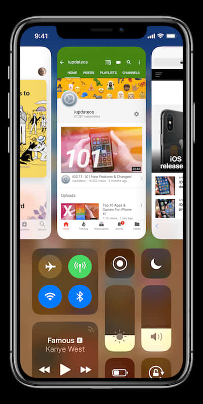 I Phone12 Displaying You Tube App PNG