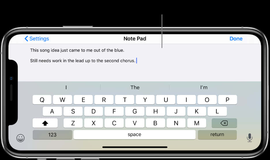 I Phone12 Notepad App Songwriting PNG