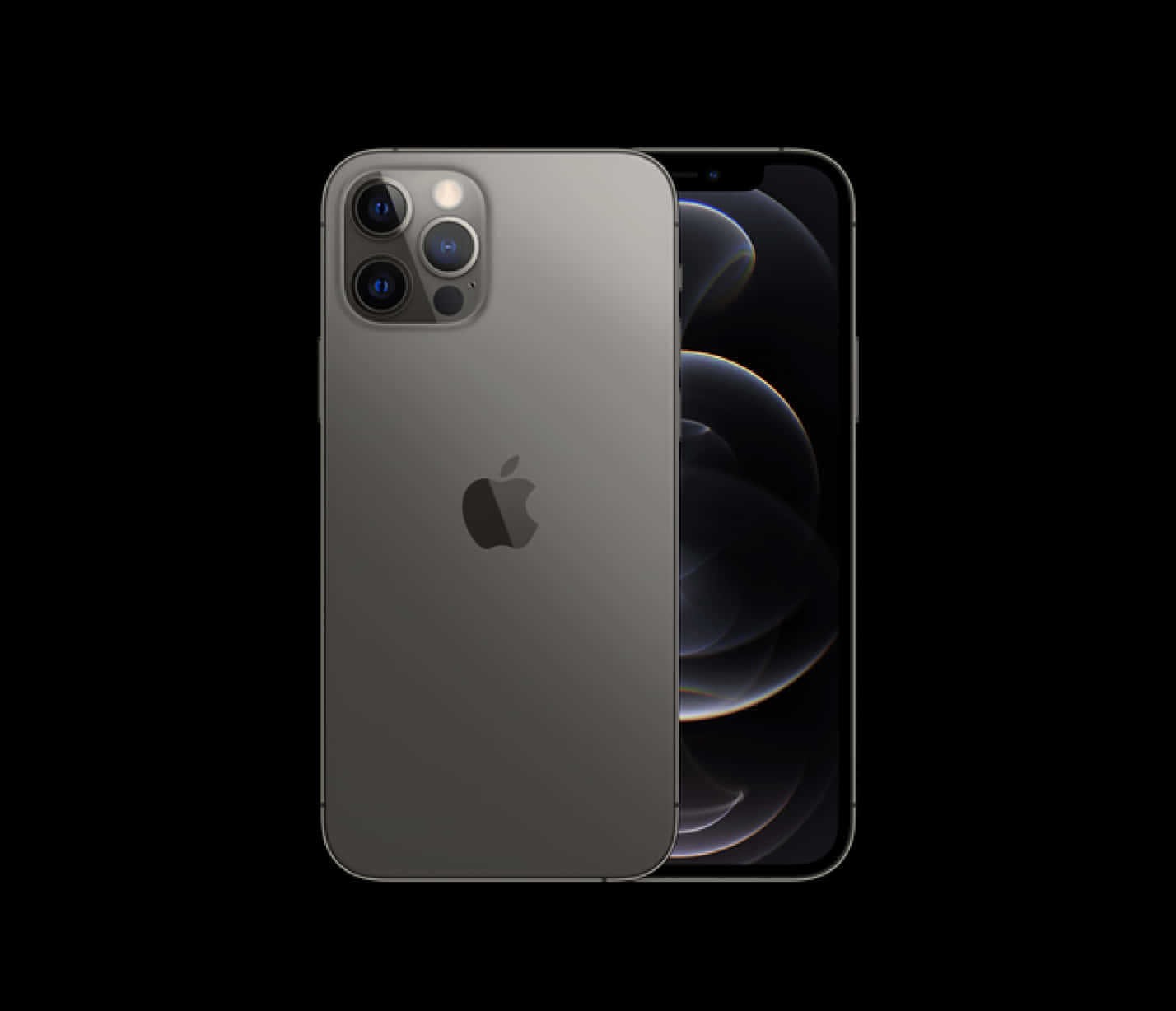 I Phone12 Pro Max Silver Displayand Camera PNG