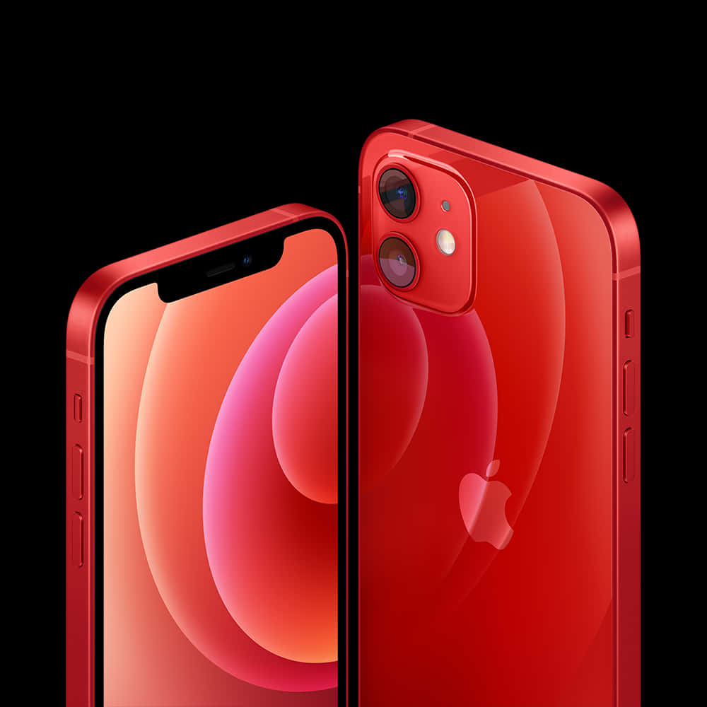 I Phone12 Red Product Showcase PNG