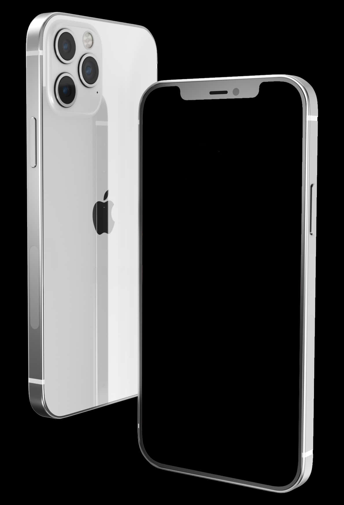 I Phone12 White Design Showcase PNG