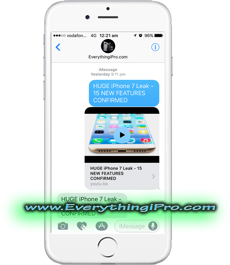 I Phone7 Leak Featuredini Message PNG
