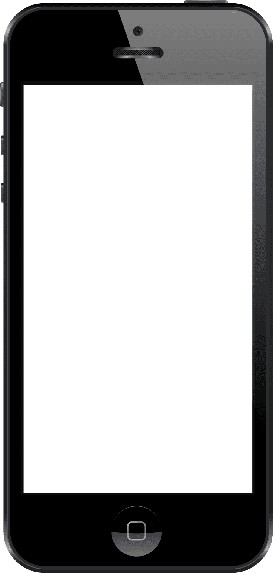 I Phone_ Black_ Model_ Transparent_ Screen PNG