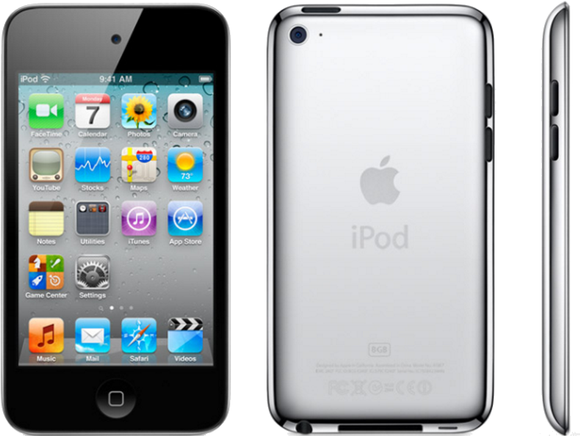 I Pod Touch Generation Front Back Side Views PNG