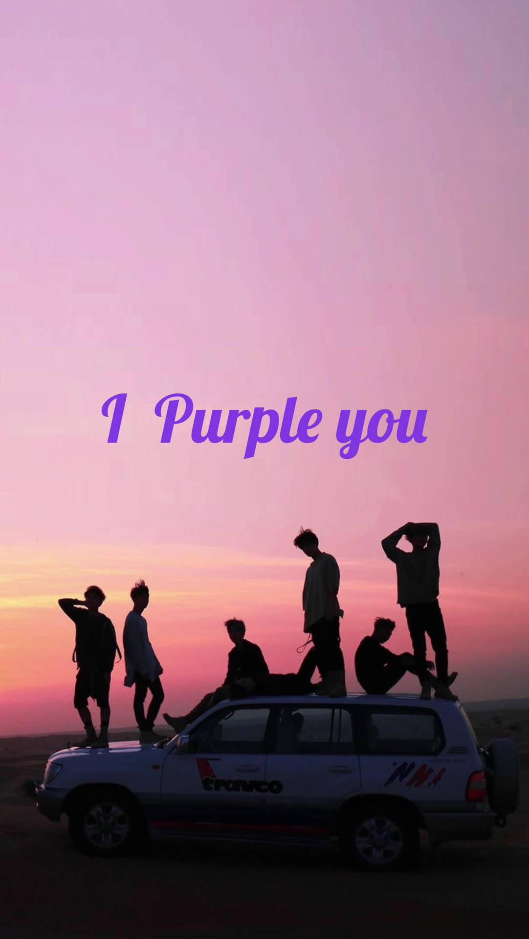 I Purple You Bts Silhouette Photo Background