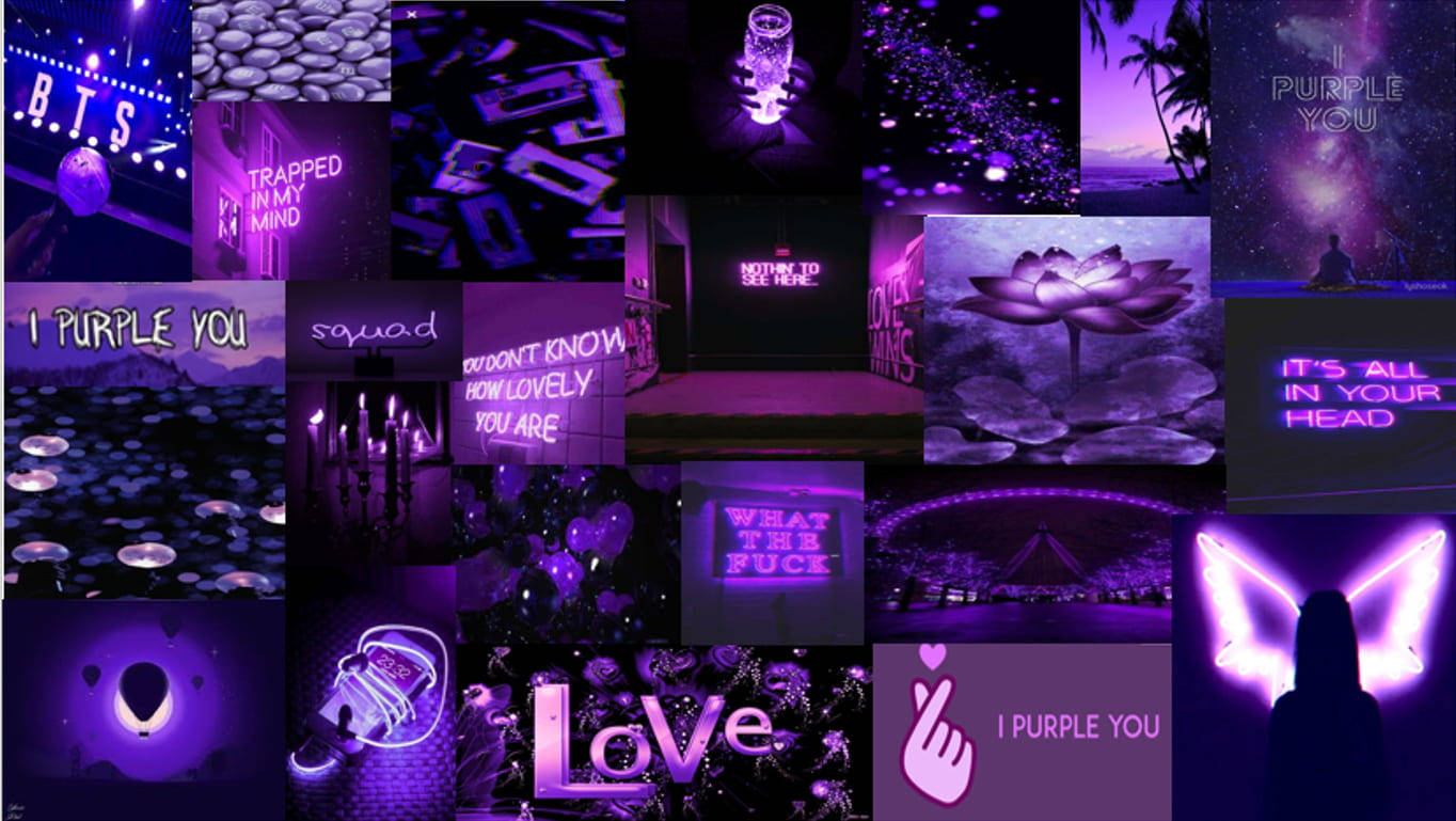 I Purple You Collage Pictures Background