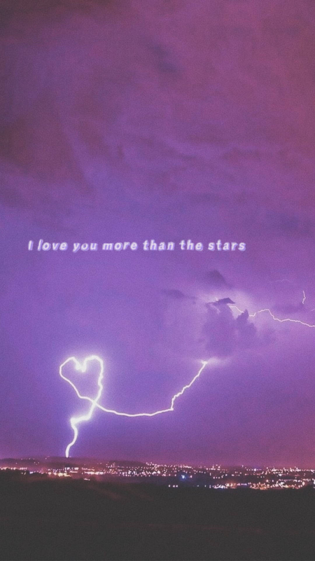 I Purple You Lightning Heart Background