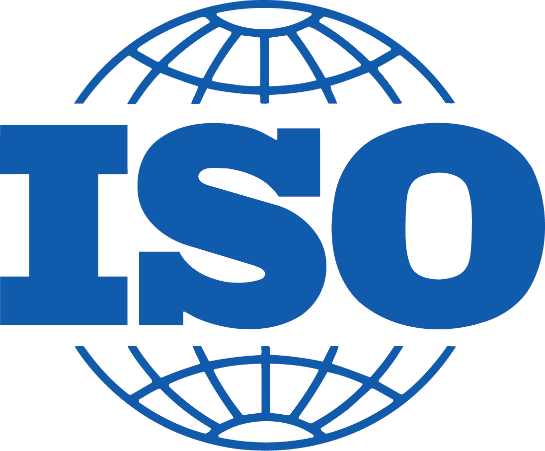 I S O Logo Blue Background PNG