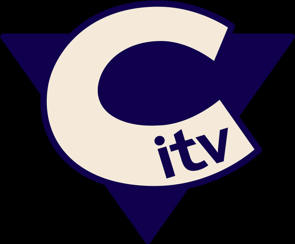 I T V Logo Purple Triangle Background PNG