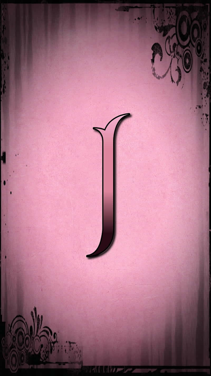 A Pink Background With A Letter J Wallpaper