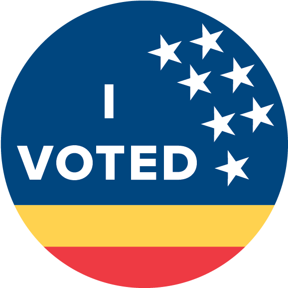 I Voted Sticker Design PNG