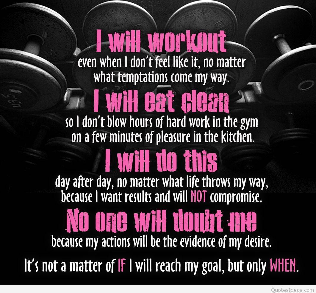 I Will Work Out Fitness Motivations Wallpaper