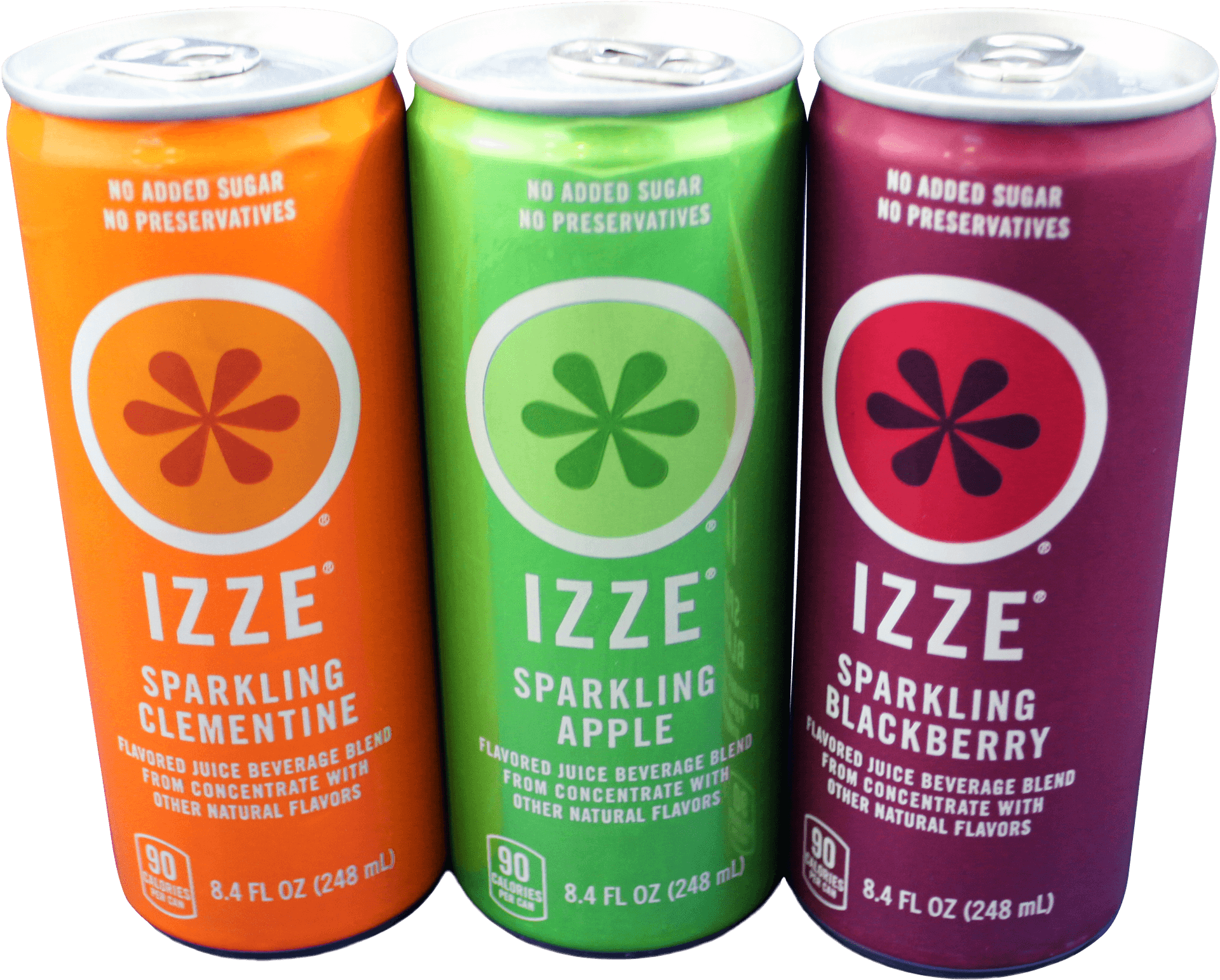 I Z Z E Sparkling Juice Cans Variety PNG