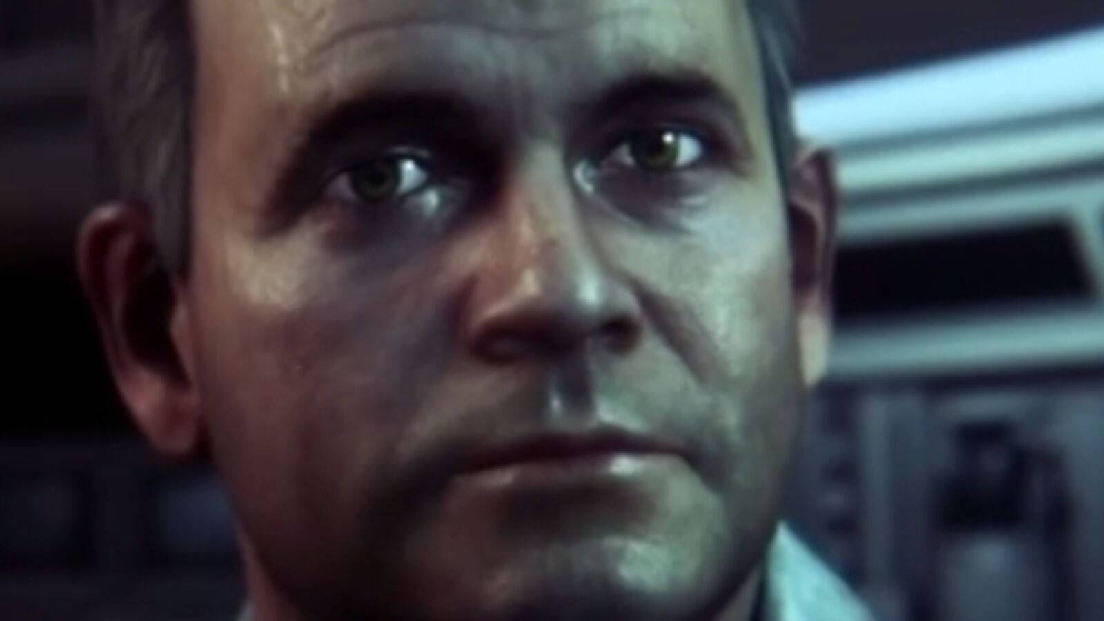 Caption: Intense Stare of Ian Holm as Ash in the Alien movie Wallpaper