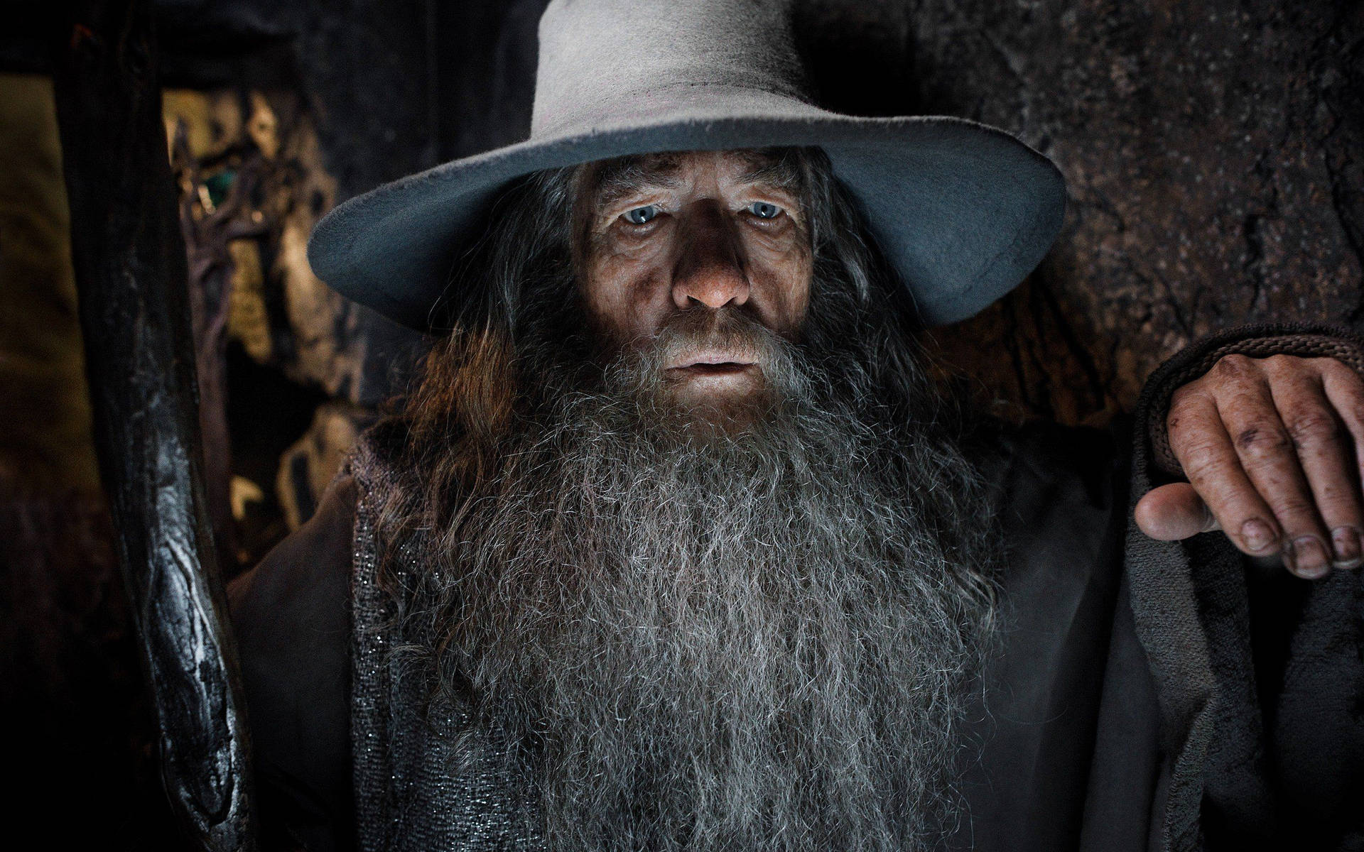 Ian McKellen som majestætisk troldmands Gandalf Tapet Wallpaper