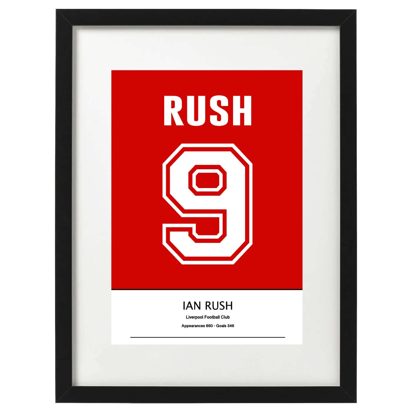 Ian Rush 9 Liverpool Fodboldklub Tapet Wallpaper