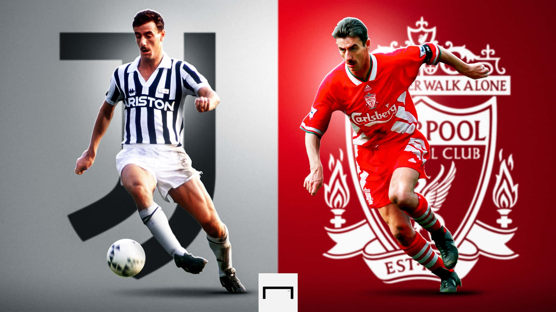 Ian Rush Liverpool FC Juventus Photo Collage Wallpaper