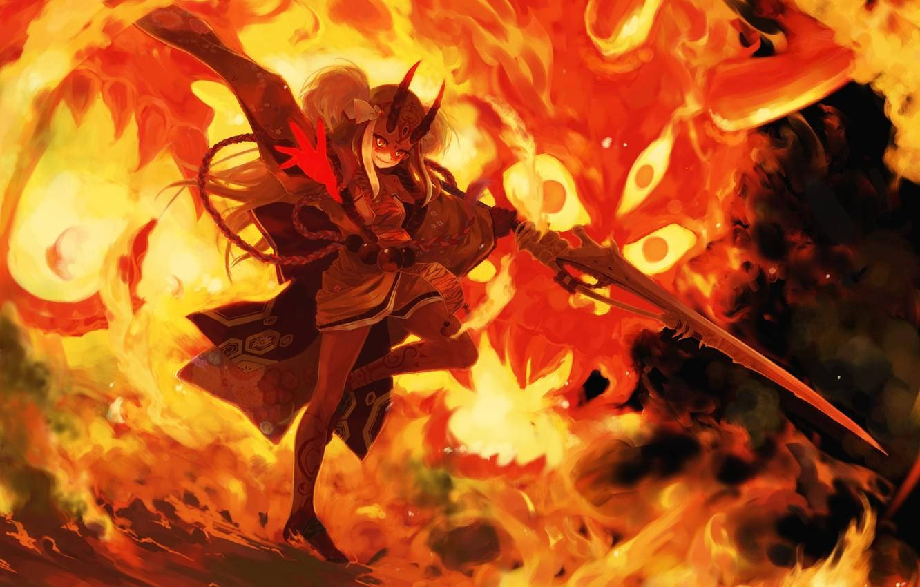 Ibarakidouji Feuer Anime Wallpaper