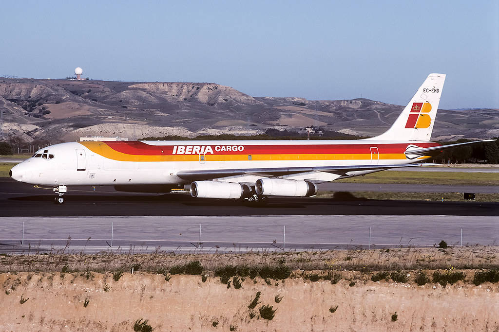 Iberia Airlines Airplane By A Swamp Lake Wallpaper