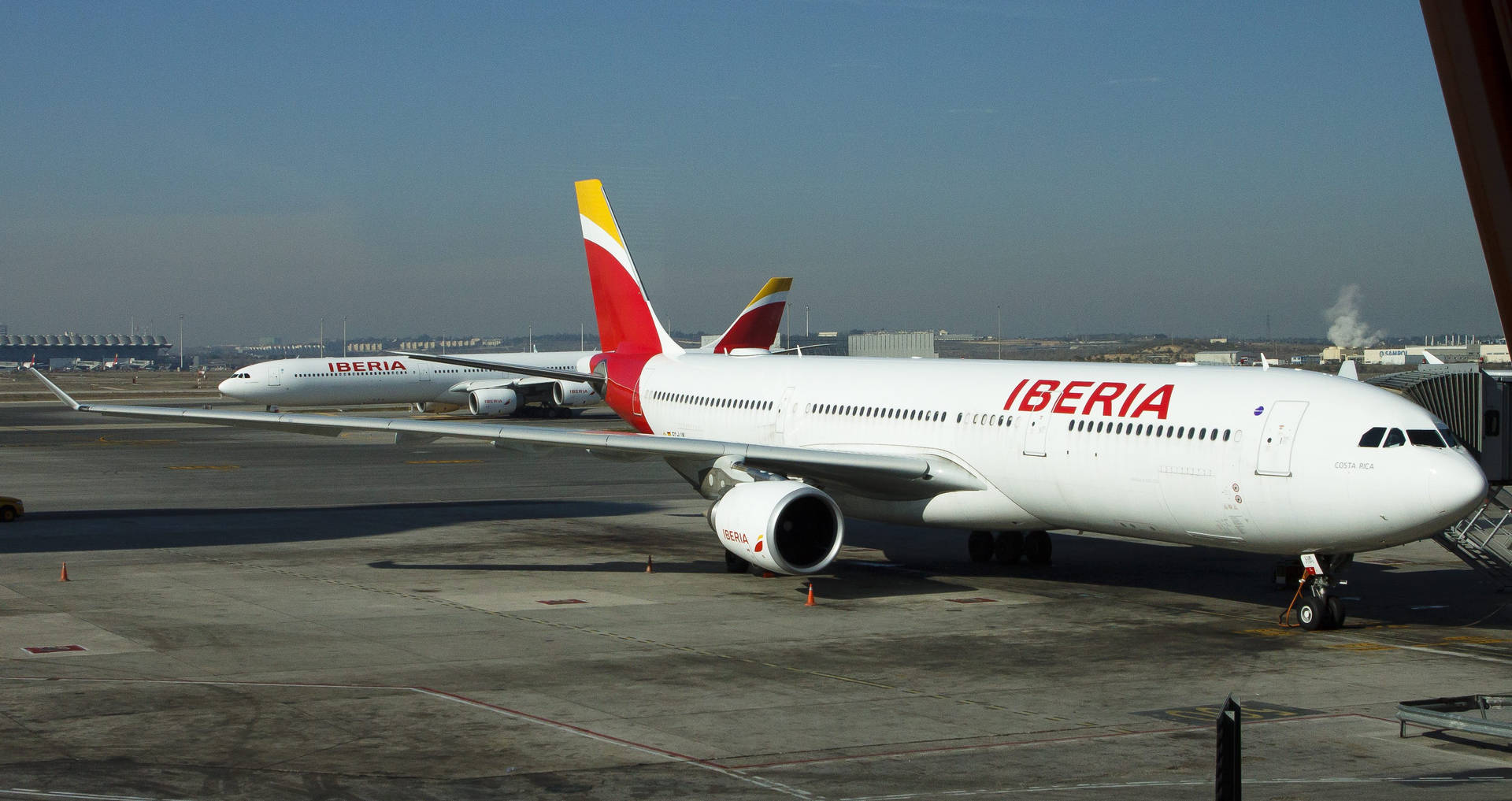 Iberia Airlines Parked Airplane Wallpaper