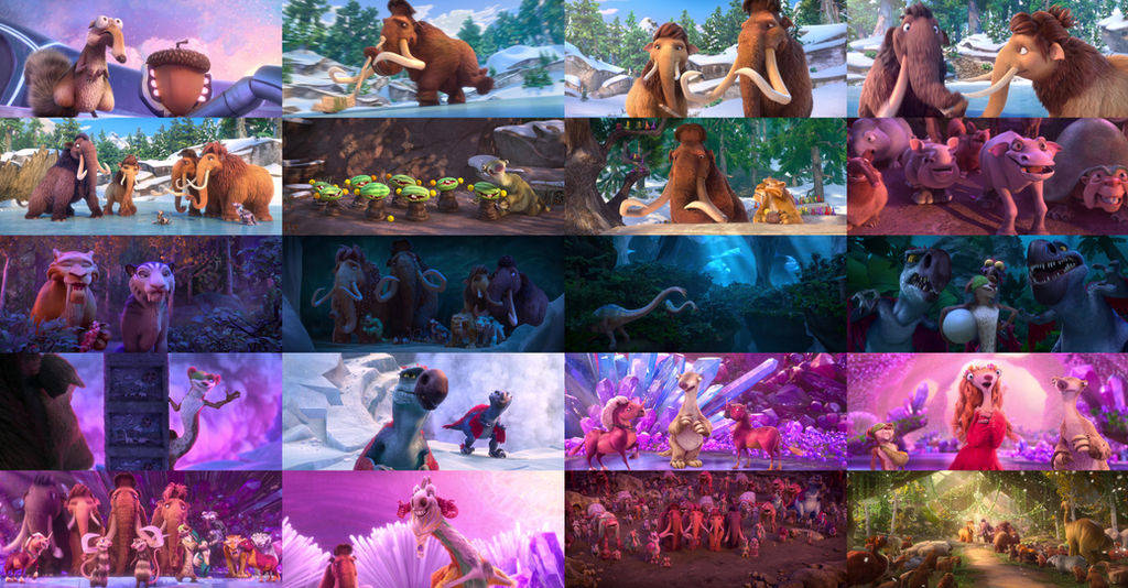 Ice Age Collision Course Movie Collage Wallpaper