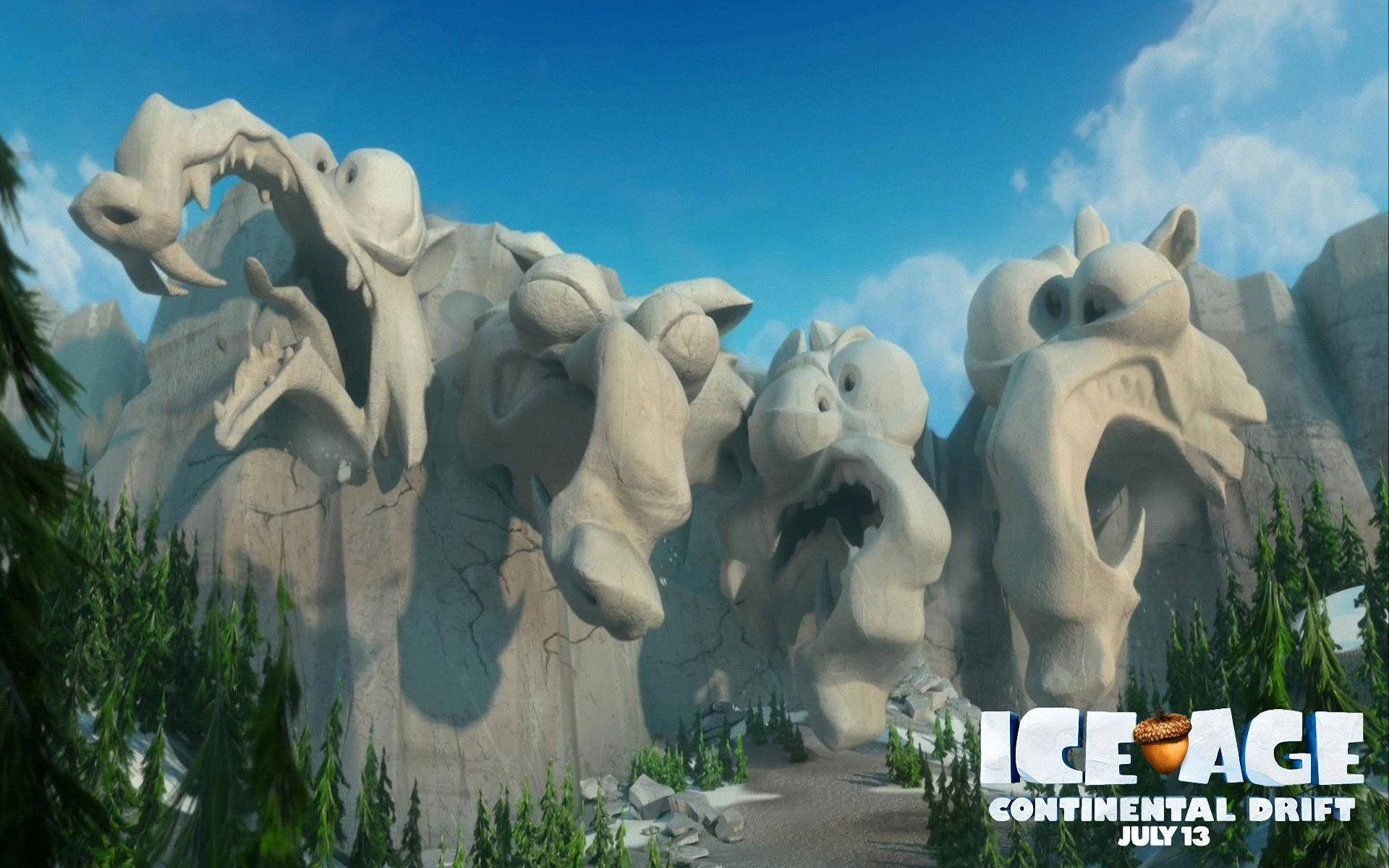 Ice Age Continental Drift Big Rock Statue Wallpaper