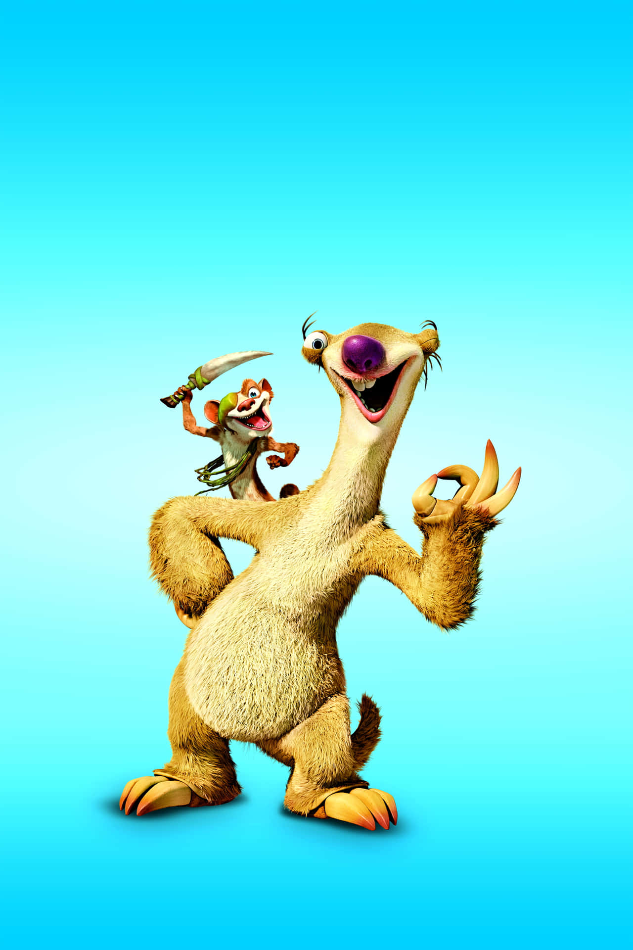 Ice Age Dawn Of The Dinosaurs Buck And Sid Wallpaper