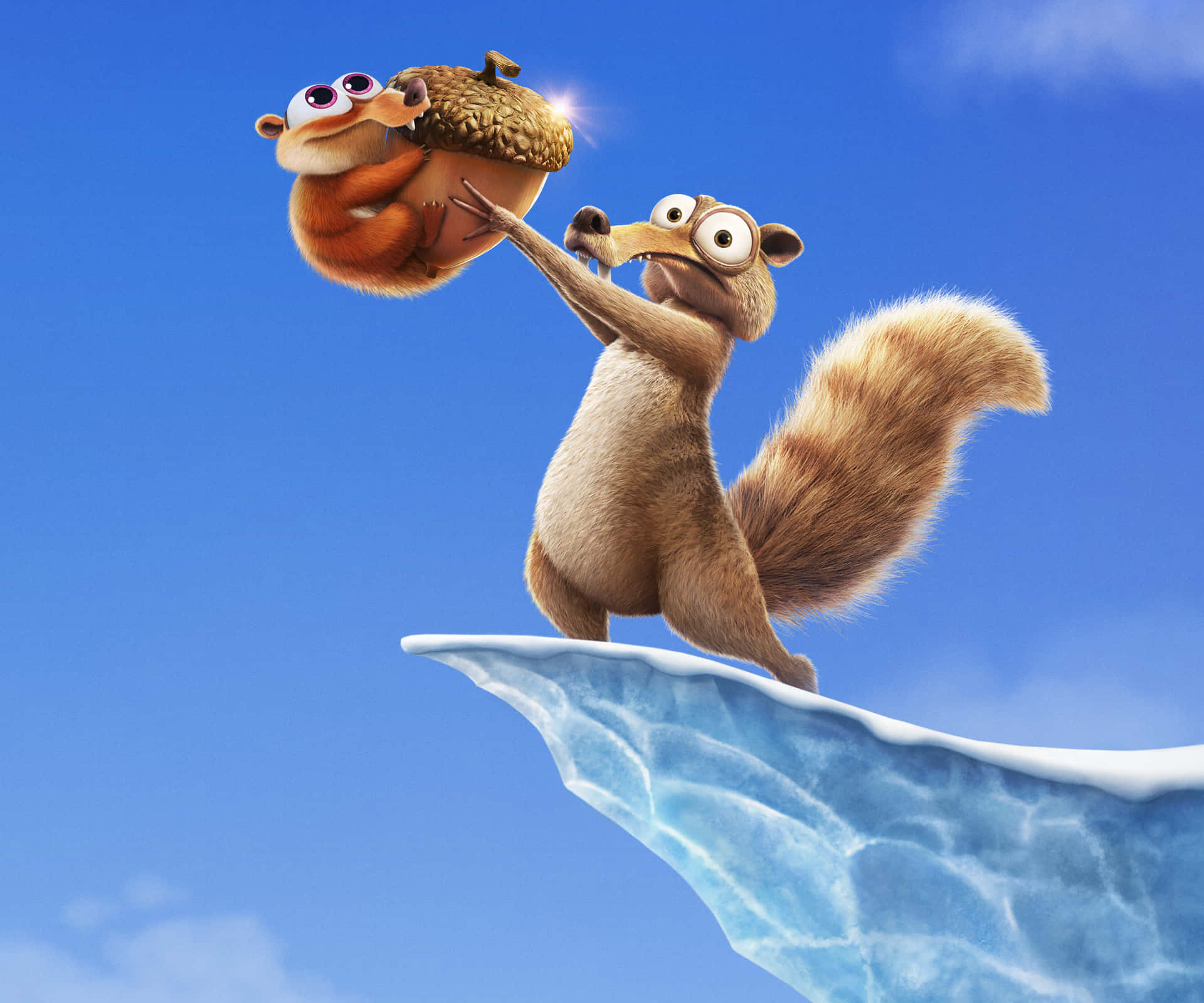 Ice Age Dawn Of The Dinosaurs Scrat With Acorn Wallpaper