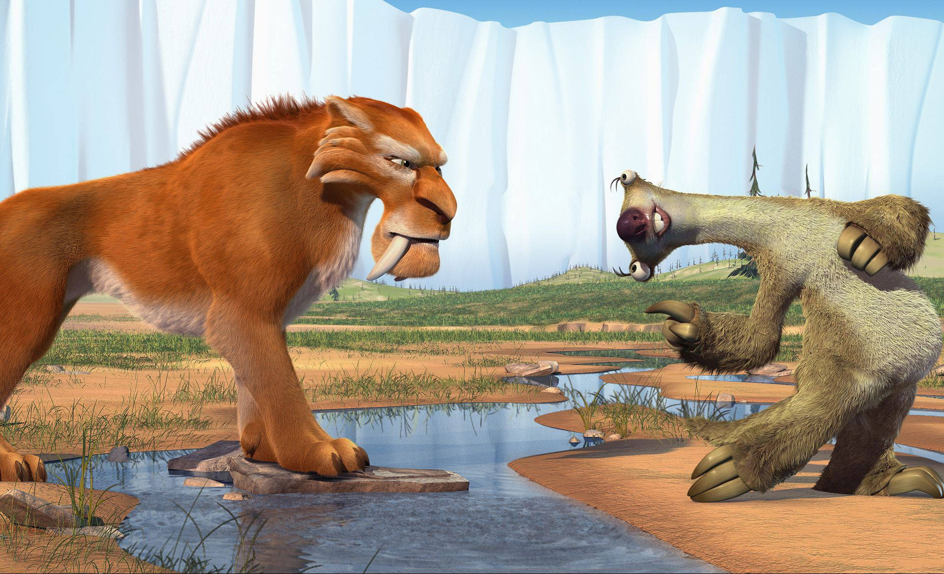 Ice Age Diego And Sid Wallpaper