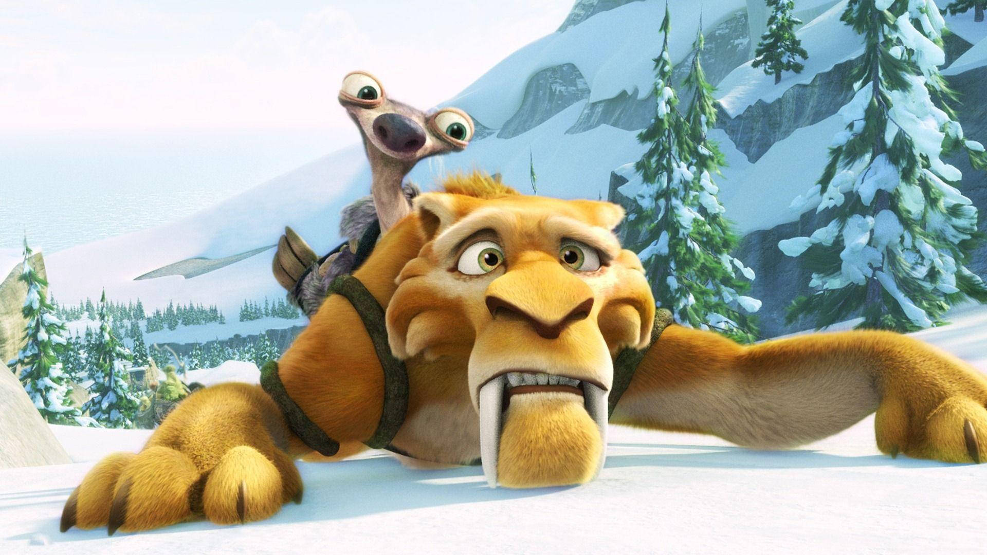 Ice Age Funny Diego And Sid Wallpaper