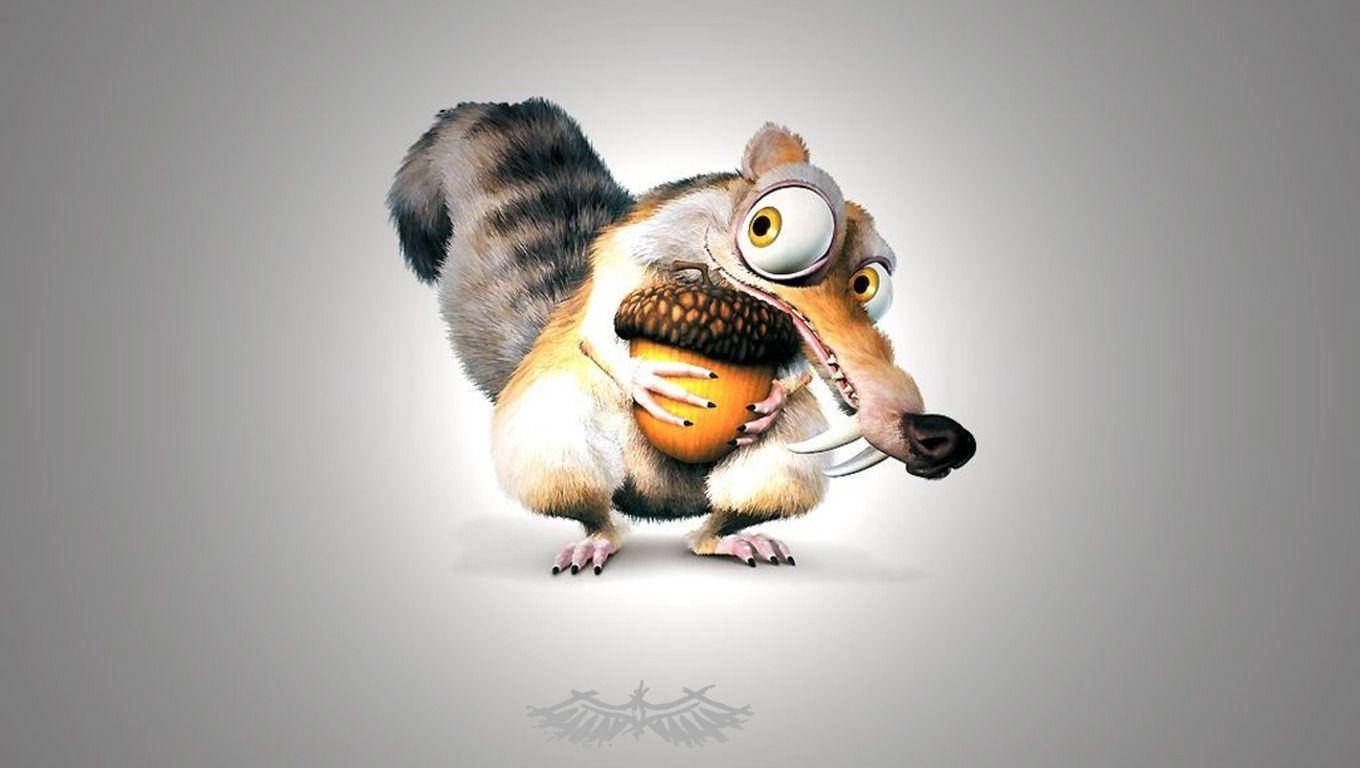 Ice Age Scrat Scared To Death Wallpaper