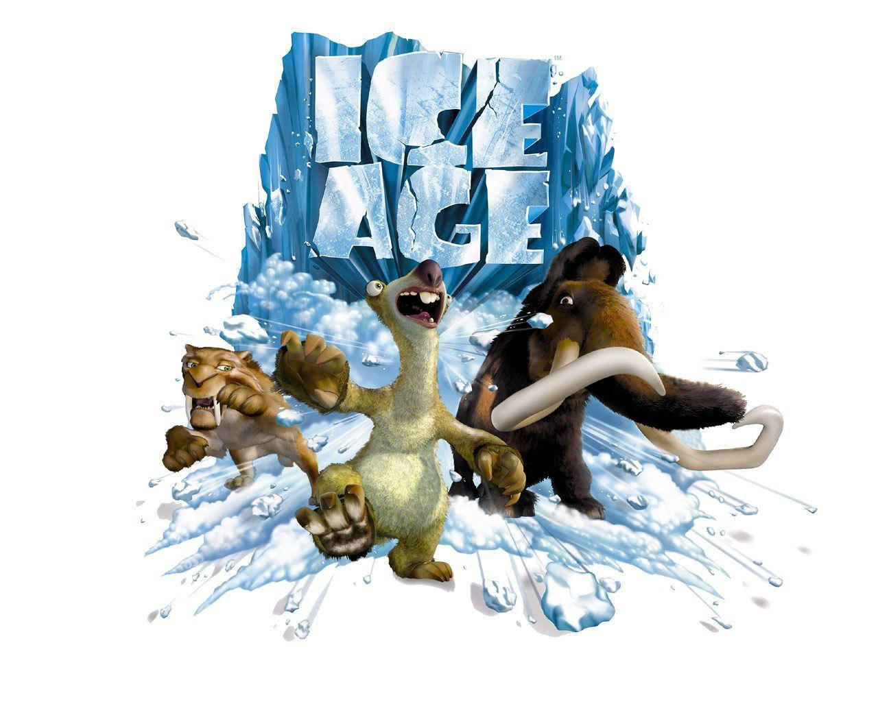 Ice Age Screaming Sid And Manfred Wallpaper