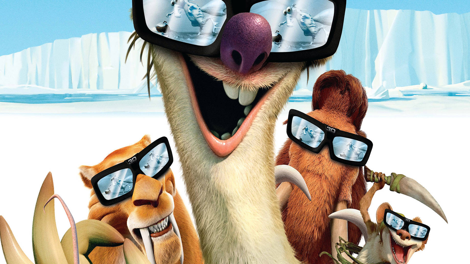 Ice Age Shady Glasses On Wallpaper