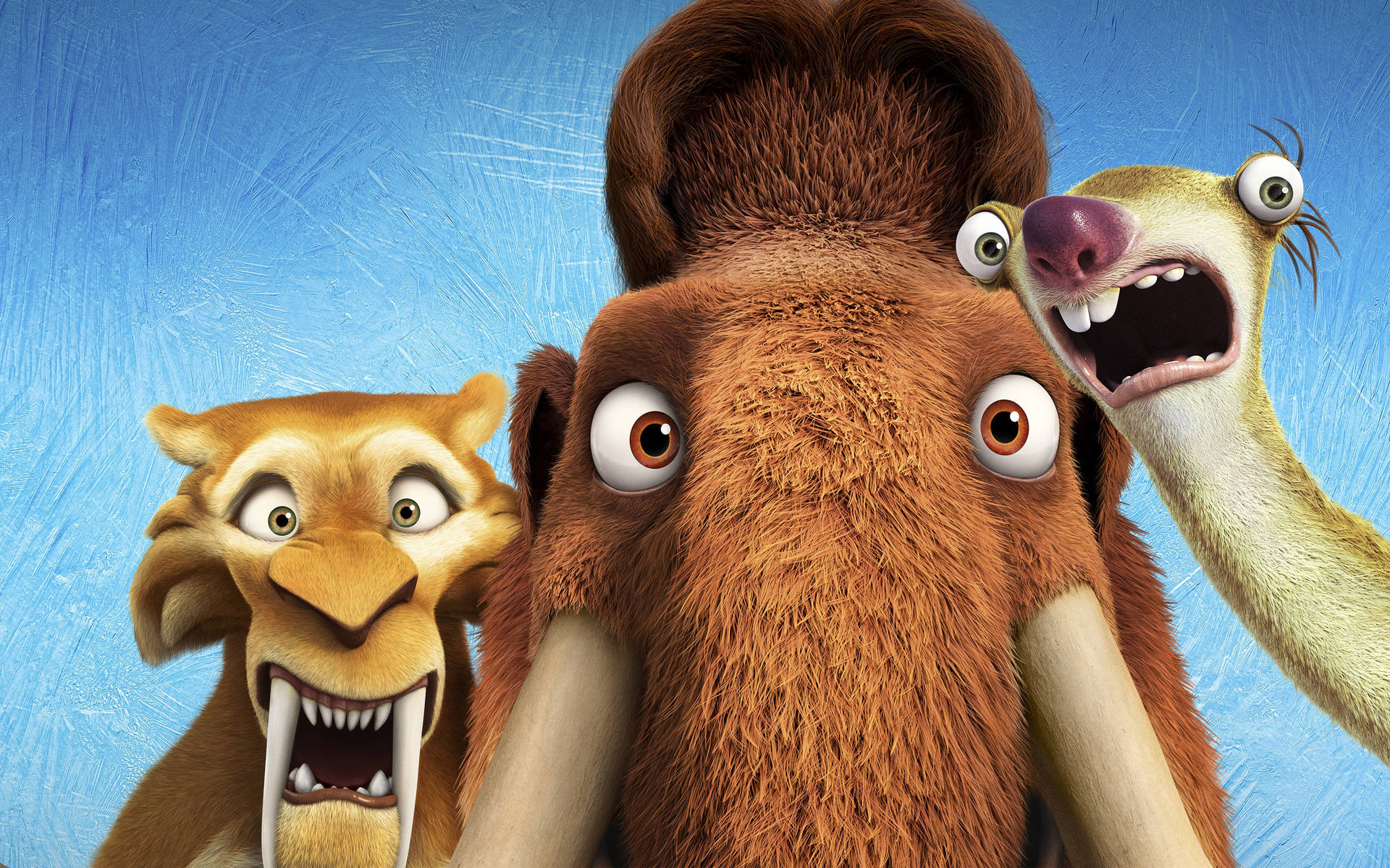 Ice Age Shocked Manfred And Diego Wallpaper