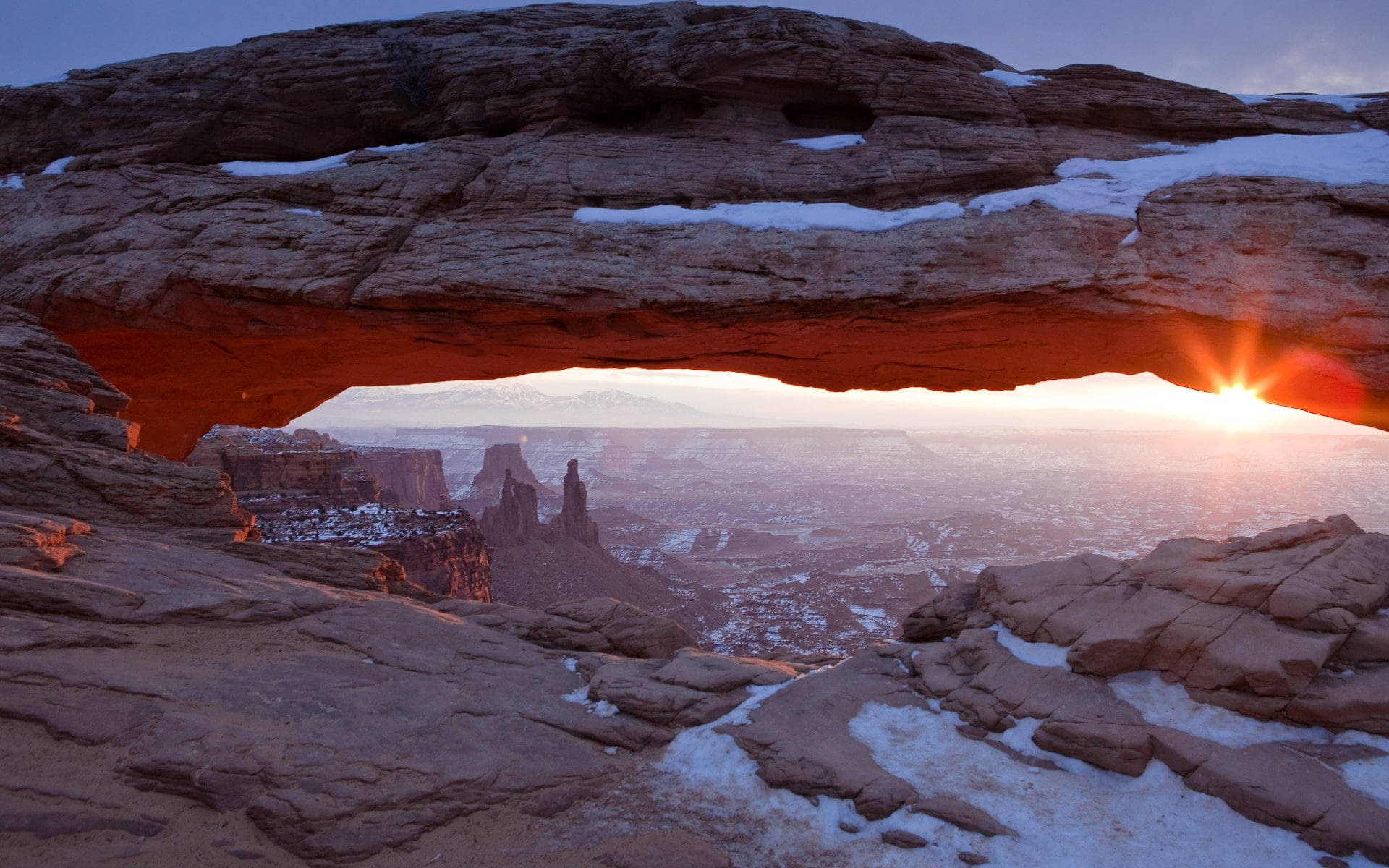 Ice And Snow Canyonlands National Park Wallpaper