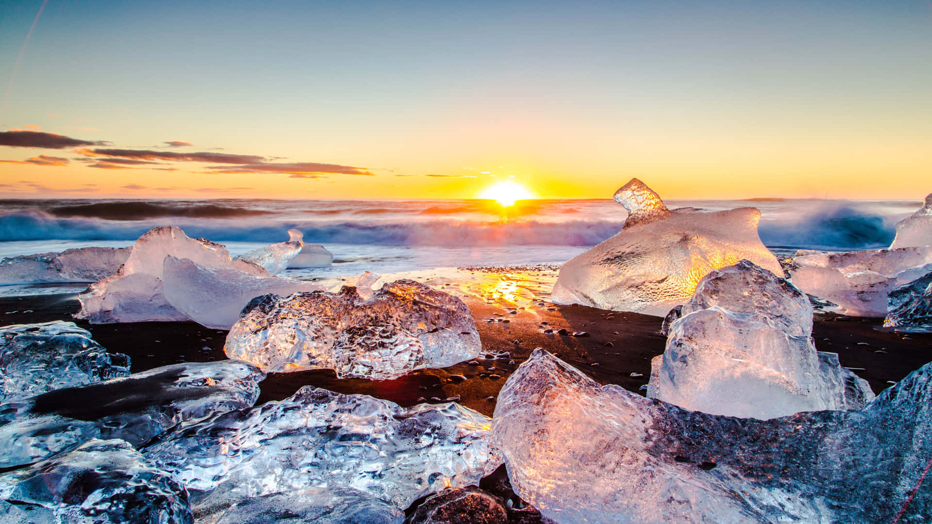 A wondrous outdoor landscape blanketed in ice