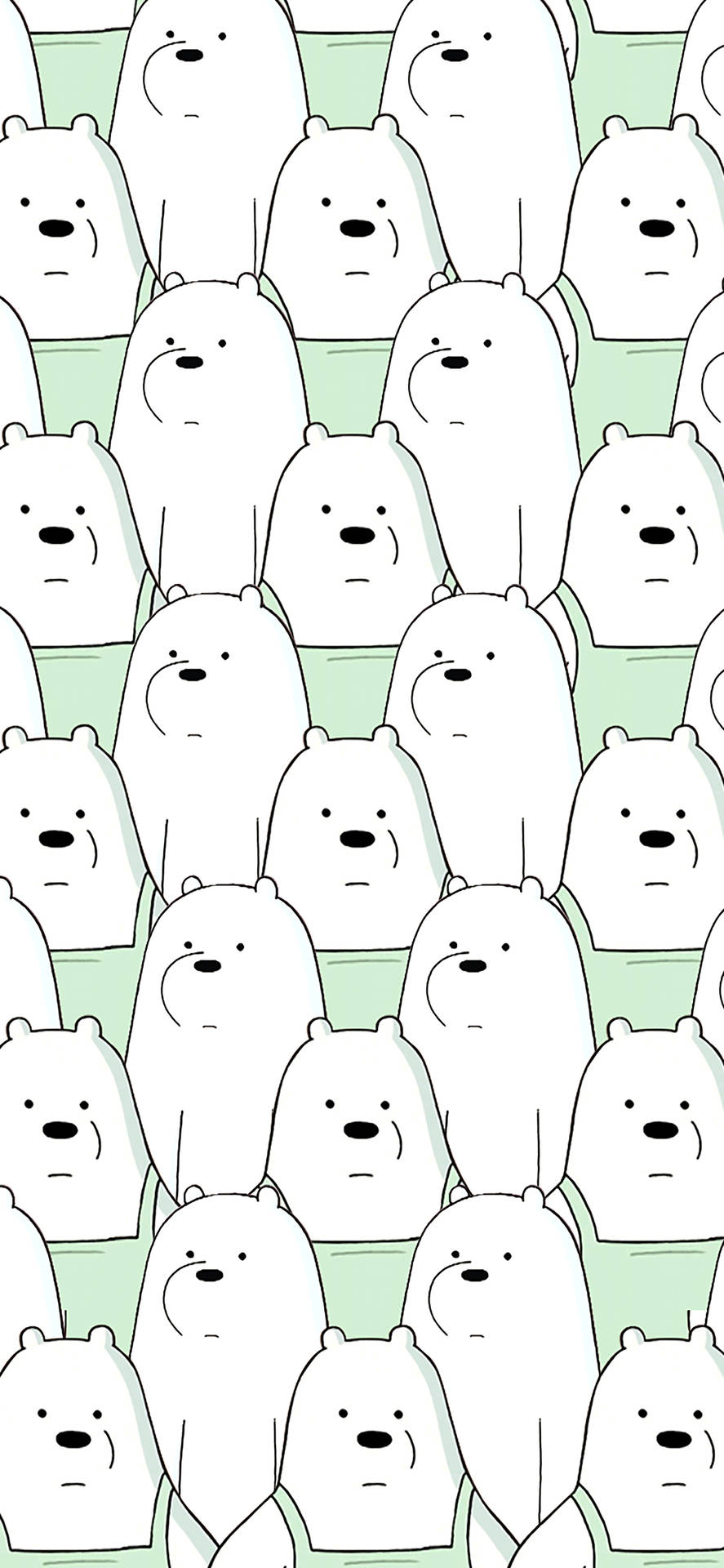 Ice Bear Cartoon Green Apron Wallpaper