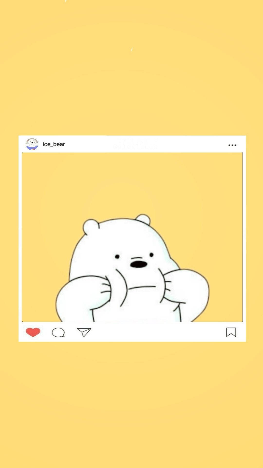 Ice Bear Cartoon Instagram Like Post