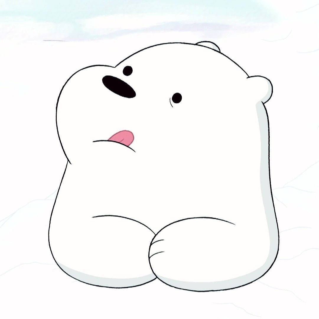 Ice Bear Cartoon Playful Tongue