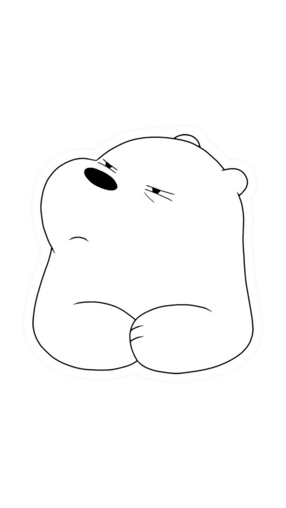 Ice Bear Cartoon Sulking Background