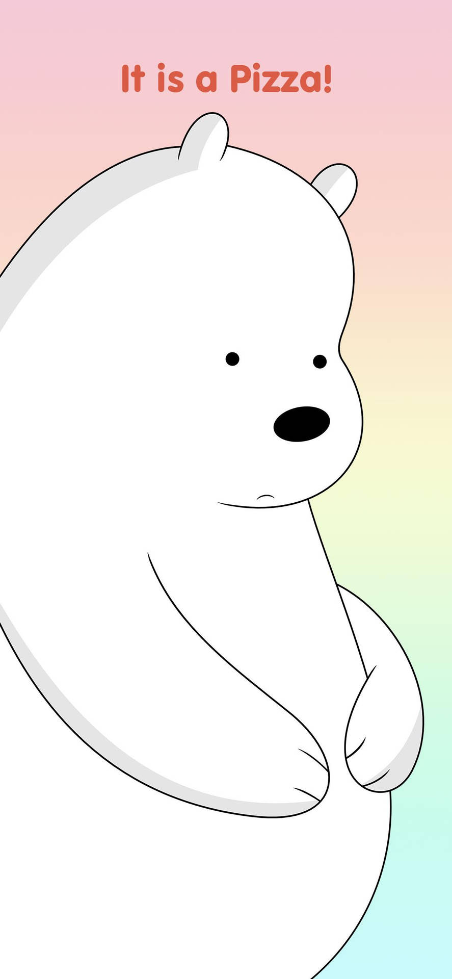 Ice Bear It Is A Pizza Rainbow Aesthetic Background