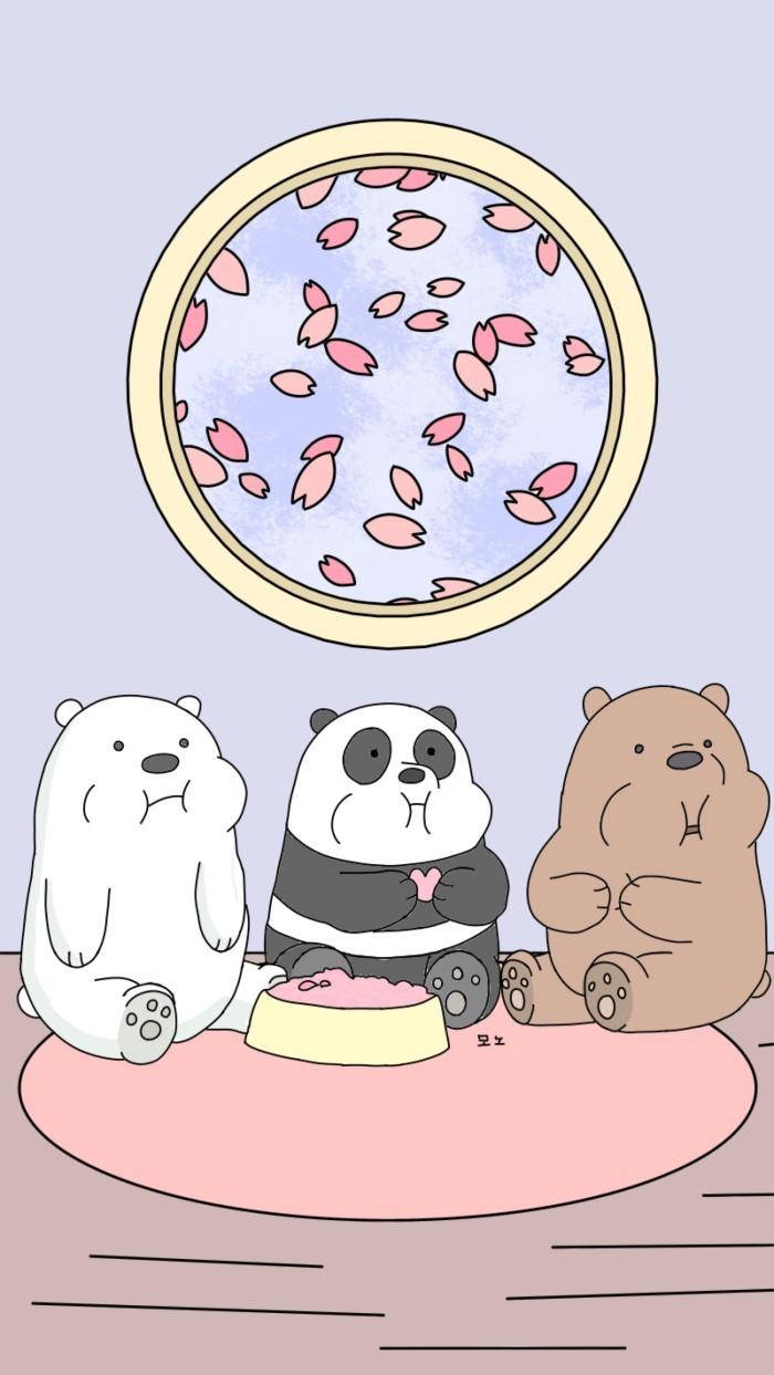 Ice Bear Panda Grizzly Eating Cherry Blossom Picture
