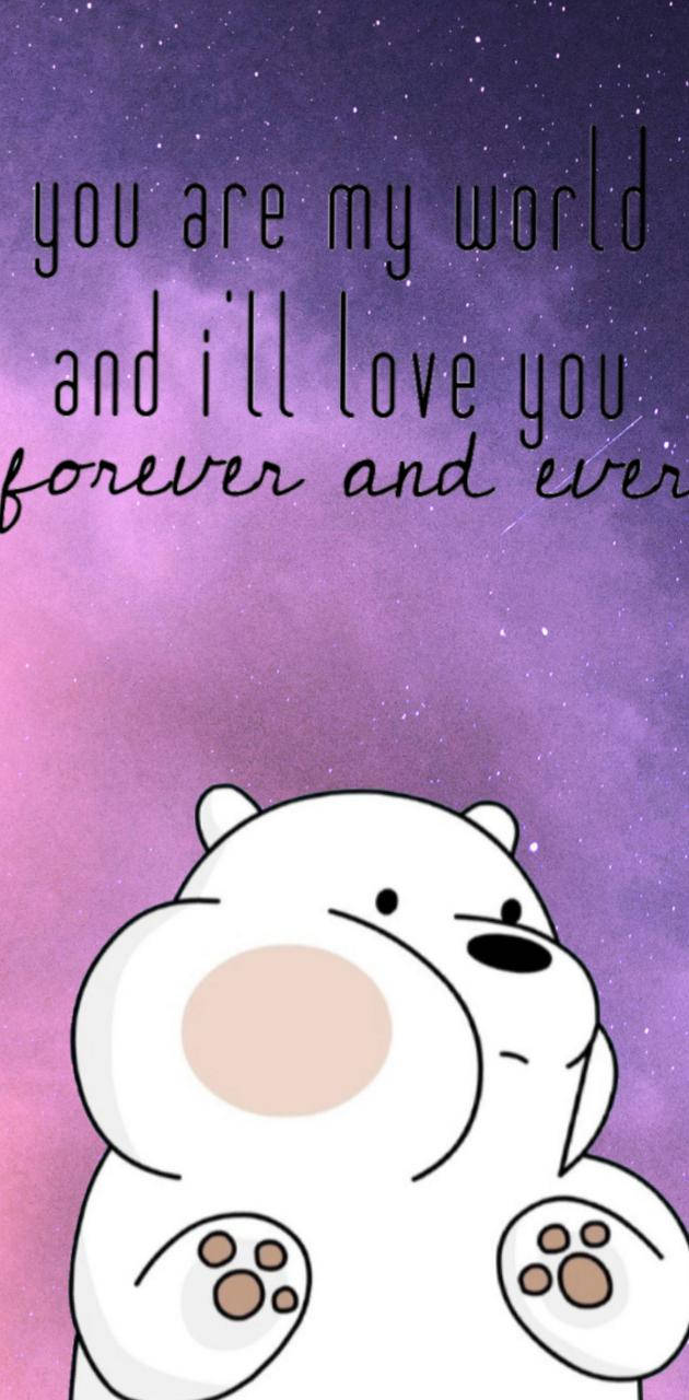 Ice Bear Squishing Face Galaxy Aesthetic Background
